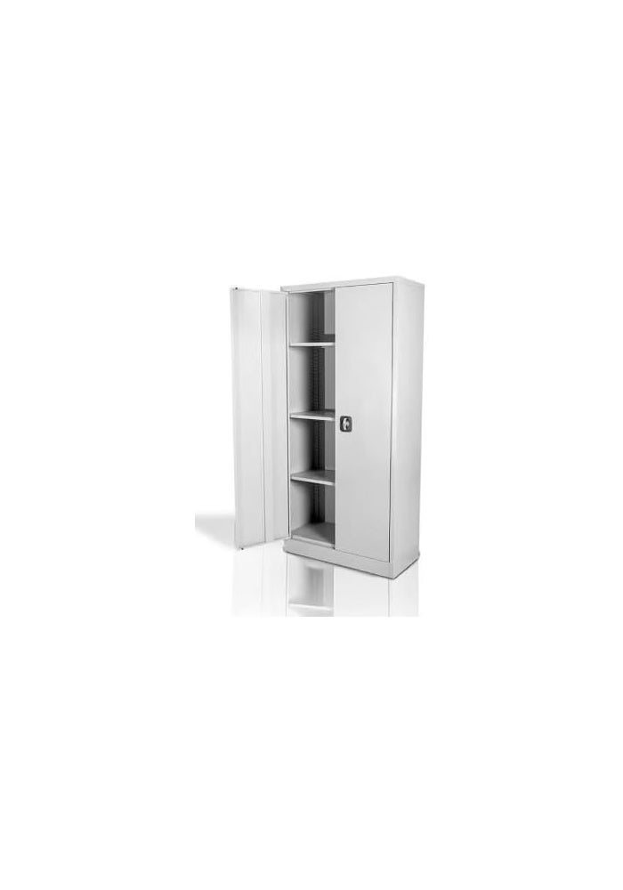 MAF furniture خزانة تخزين فولاذية MAF، خزانة ملفات معدنية للمكتب مع قفل مفتاح، 4 رفوف قابلة للتعديل، رمادي - Image 4